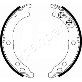 Stabdžių trinkelių komplektas, stovėjimo stabdis JAPANPARTS GF-0230AF