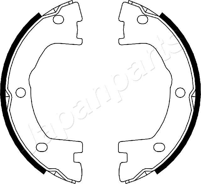 Stabdžių trinkelių komplektas, stovėjimo stabdis JAPANPARTS GF-0231AF