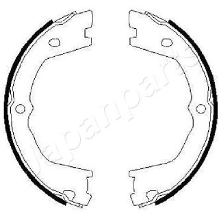 Stabdžių trinkelių komplektas, stovėjimo stabdis JAPANPARTS GF-0232AF
