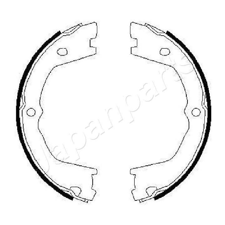 Stabdžių trinkelių komplektas, stovėjimo stabdis JAPANPARTS GF-0232AF