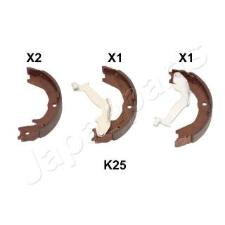 Stabdžių trinkelių komplektas, stovėjimo stabdis JAPANPARTS GF-K25AF