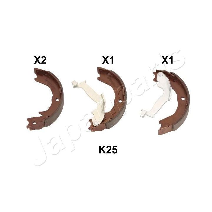 Stabdžių trinkelių komplektas, stovėjimo stabdis JAPANPARTS GF-K25AF