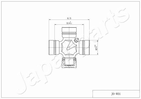 Lankstas, kardaninis velenas JAPANPARTS JO-W01
