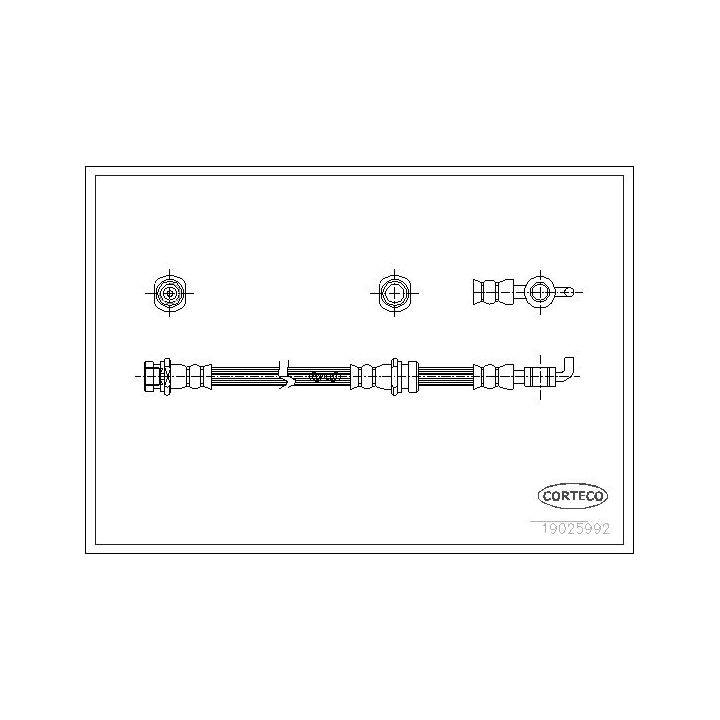 Stabdžių žarnelė CORTECO 19025992