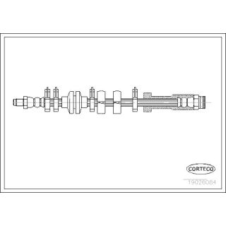 Stabdžių žarnelė CORTECO 19026084
