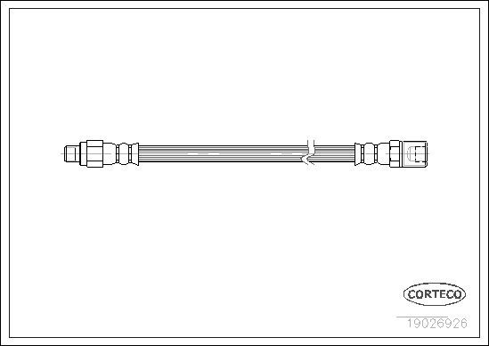 Stabdžių žarnelė CORTECO 19026926
