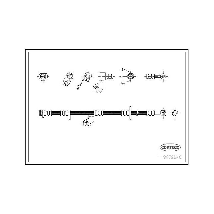 Stabdžių žarnelė CORTECO 19032248
