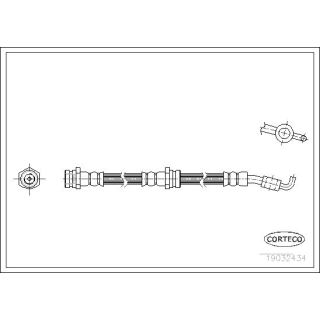 Stabdžių žarnelė CORTECO 19032434