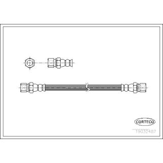 Stabdžių žarnelė CORTECO 19032487