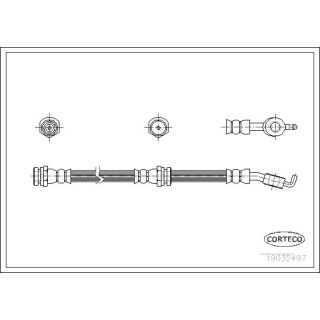 Stabdžių žarnelė CORTECO 19032497