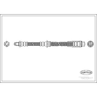 Stabdžių žarnelė CORTECO 19032617