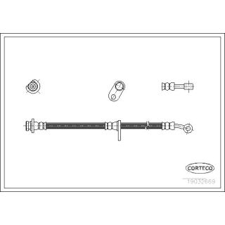 Stabdžių žarnelė CORTECO 19032669