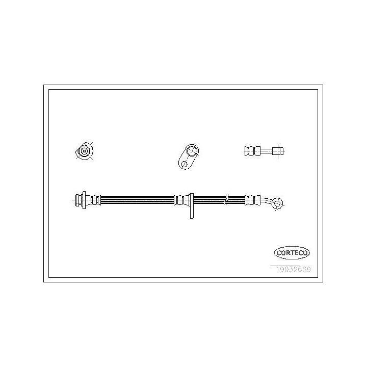 Stabdžių žarnelė CORTECO 19032669