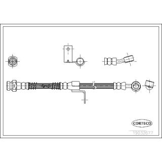 Stabdžių žarnelė CORTECO 19032677