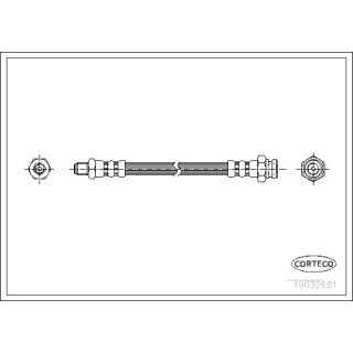 Stabdžių žarnelė CORTECO 19032681