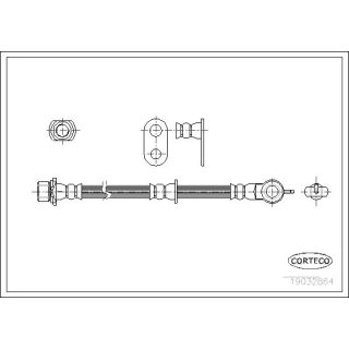 Stabdžių žarnelė CORTECO 19032864
