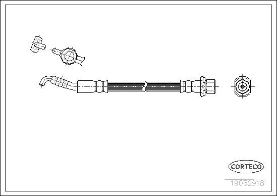 Stabdžių žarnelė CORTECO 19032918
