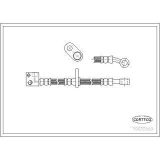 Stabdžių žarnelė CORTECO 19032983