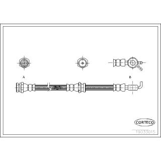 Stabdžių žarnelė CORTECO 19033015