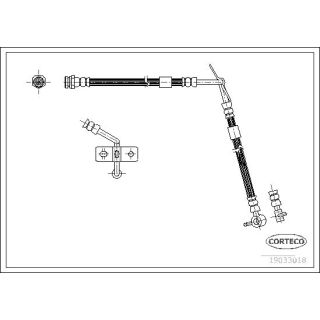 Stabdžių žarnelė CORTECO 19033018