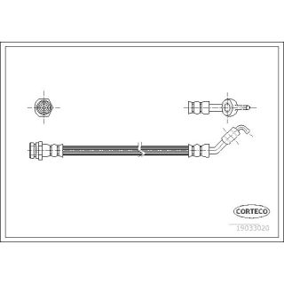 Stabdžių žarnelė CORTECO 19033020