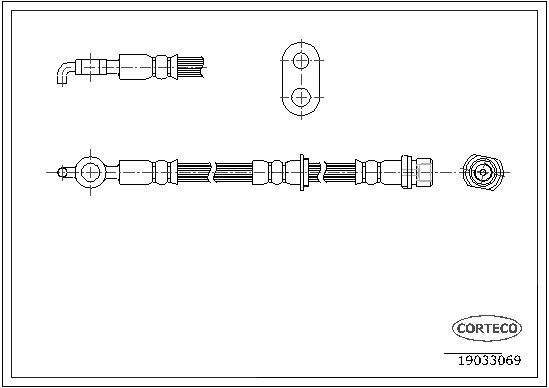 Stabdžių žarnelė CORTECO 19033069