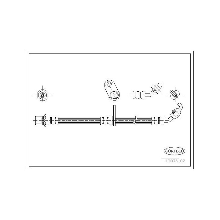Stabdžių žarnelė CORTECO 19033102