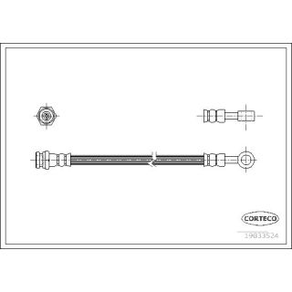 Stabdžių žarnelė CORTECO 19033524