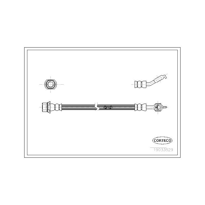 Stabdžių žarnelė CORTECO 19033529