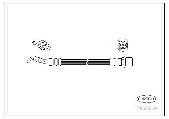 Stabdžių žarnelė CORTECO 19033530