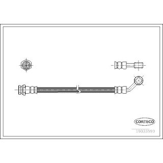 Stabdžių žarnelė CORTECO 19033593