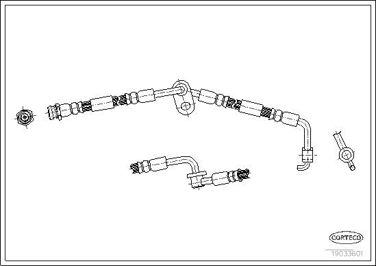 Stabdžių žarnelė CORTECO 19033601