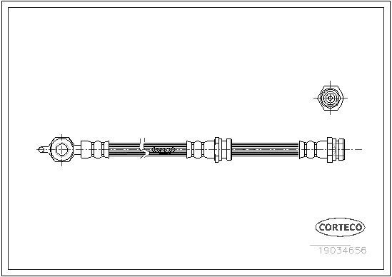Stabdžių žarnelė CORTECO 19034656