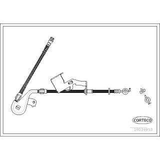 Stabdžių žarnelė CORTECO 19034953