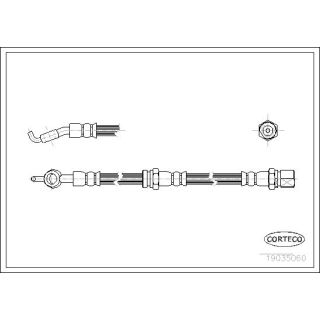 Stabdžių žarnelė CORTECO 19035060