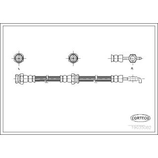 Stabdžių žarnelė CORTECO 19035082