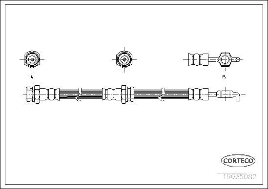 Stabdžių žarnelė CORTECO 19035082