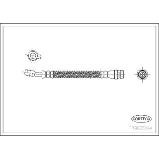 Stabdžių žarnelė CORTECO 19035094