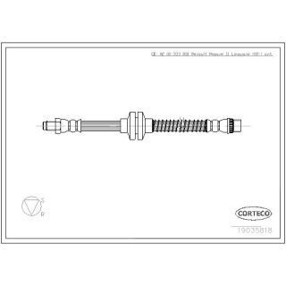 Stabdžių žarnelė CORTECO 19035818