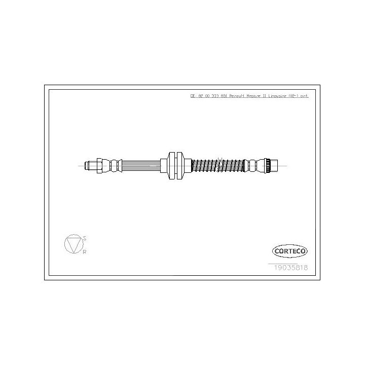 Stabdžių žarnelė CORTECO 19035818