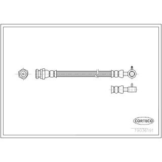 Stabdžių žarnelė CORTECO 19036191