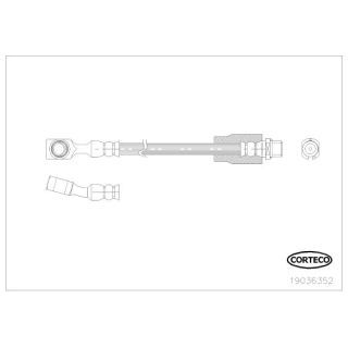 Stabdžių žarnelė CORTECO 19036352