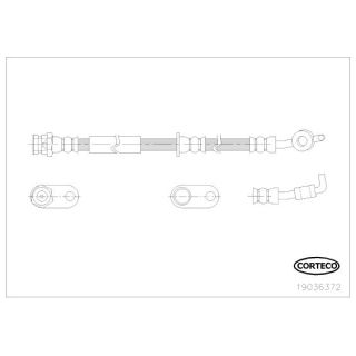 Stabdžių žarnelė CORTECO 19036372