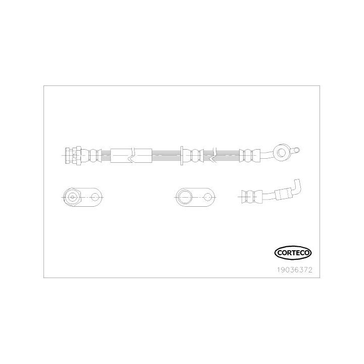 Stabdžių žarnelė CORTECO 19036372
