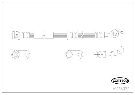 Stabdžių žarnelė CORTECO 19036372