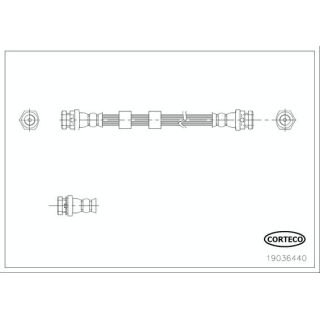 Stabdžių žarnelė CORTECO 19036440