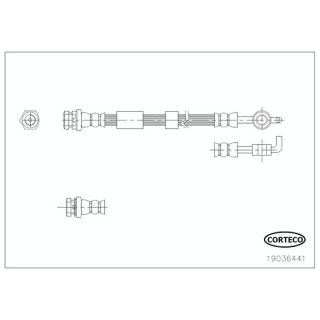 Stabdžių žarnelė CORTECO 19036441