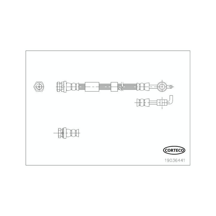 Stabdžių žarnelė CORTECO 19036441