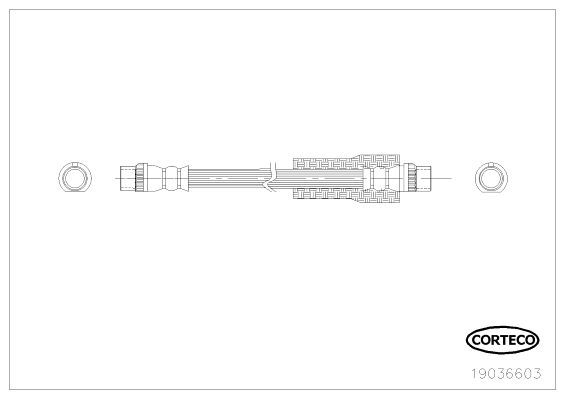 Stabdžių žarnelė CORTECO 19036603