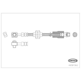 Stabdžių žarnelė CORTECO 49381362